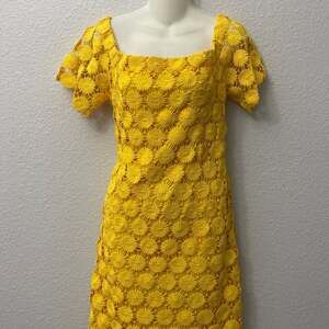 Trina Turk Bardot Daisy Crochet Off-the-Shoulder Dress